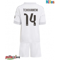 Camiseta Real Madrid Aurelien Tchouameni #14 Primera Equipación para niños 2025-26 manga corta (+ pantalones cortos)